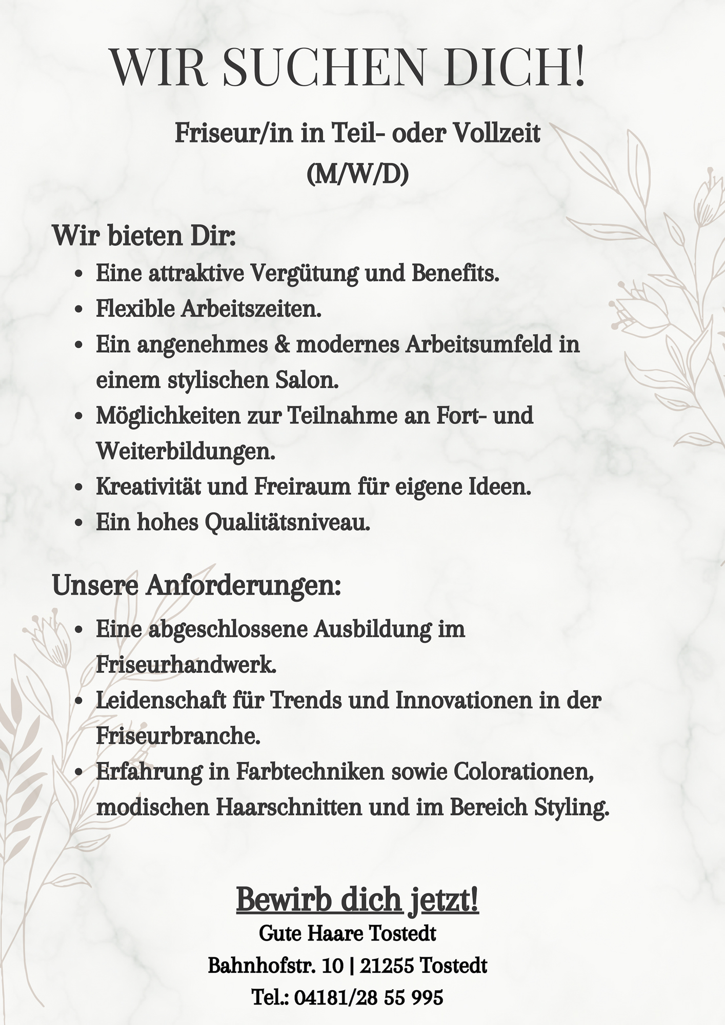 Friseur/ in gesucht Apensen